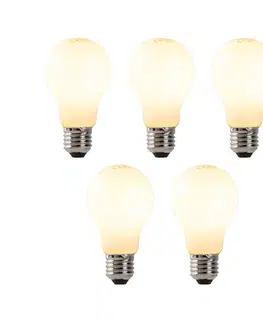 Sada 5 stmievateľných LED žiaroviek s opálovým sklom E27 7W 806 lm 2200K