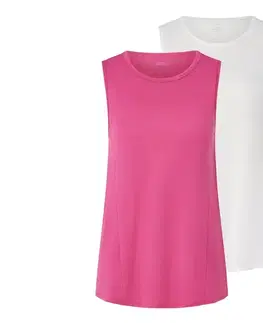 Športové topy, 2 ks, fuksiové a biele