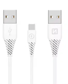 Kábel dátový Swissten USB / USB-C 3.1 biely 1,5 m (7 mm)