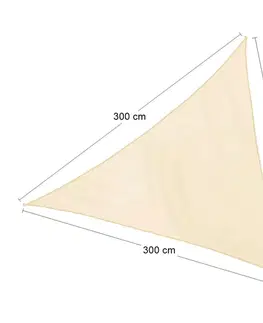 NABBI Triangle tieniaca plachta 300x300 cm béžová