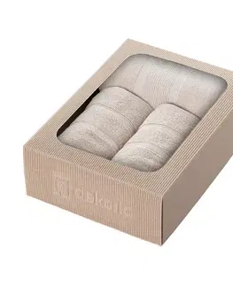 Dekoria Súprava uterákov Magnus 3ks béžová, 50 x 90 / 70 x 140 cm
