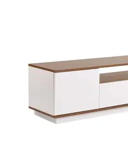 TV stolík Veramont - White, Walnut