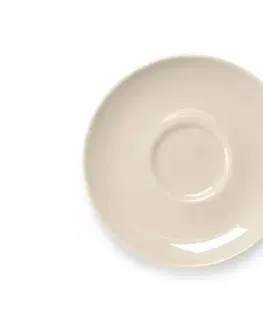 2 šálky na espresso s podšálkami, béžové
