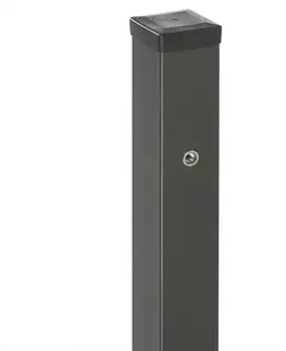Stĺpik k bráne s nitovacou maticou 100x100 mm ZN+RAL7016