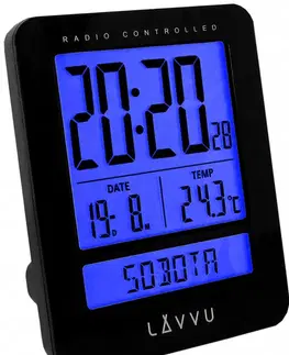 Digitálny budík riadený rádiovým signálom LAVVU LAR0021 Duo Black