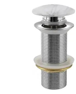 Sapho - Výpusť umývadla BLOK, priemer 6,6 cm, carrata/biela 2401-941