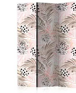 Paraván Pink Palm Leaves Dekorhome