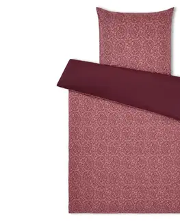 Posteľná bielizeň z materiálu polycotton, bordovočervená, štandardná veľkosť