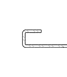 Počiatočný a koncový hliníkový profil 2761, 8x30x3000 mm, TWINSON