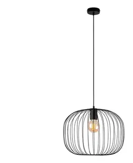  Závesný luster OVELLA 1xE27/15W/230V, priemer 46 cm, čierny W-KM 1370/1 BK-B