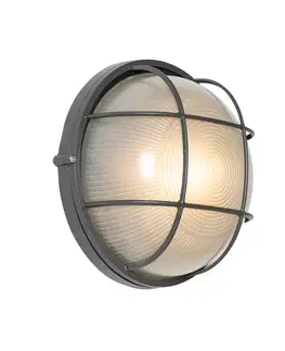 Priemyselná vonkajšia nástenná lampa tmavosivá IP44 - Hanneke