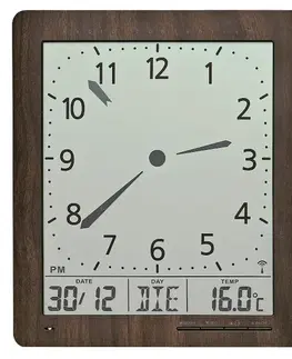 Digitálne nástenné hodiny 5893 AMS riadené rádiovým signálom 24cm