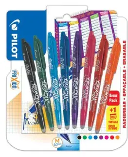 Pilot Sada Roller FriXion Ball 8 ks, 0.7 + rozvrh hodín, blister, Mix farieb