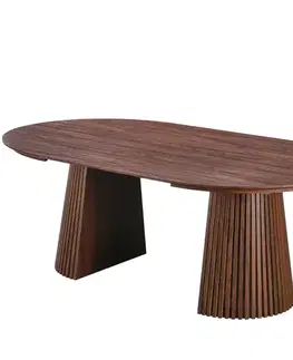 Rozkladací Stôl S Lamelami Metz 120/160x200x120 13555 Orech