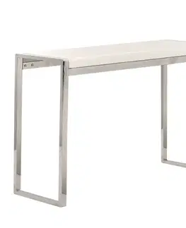 Dekoria Konzolový stolík Chianti marble ivory white 120 x 40 x 80 cm, 120 x 40 x 80 cm