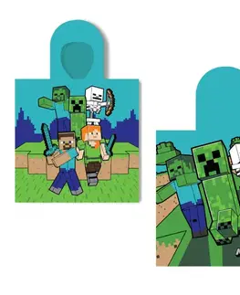 Detské bavlnené pončo Minecraft 55x110cm Faro Tiahome