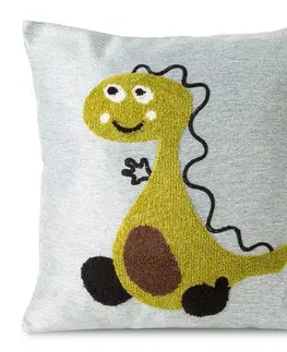 ArtFir Obliečka na vankúš DINO 2 | zelený dino 45 x 45 cm