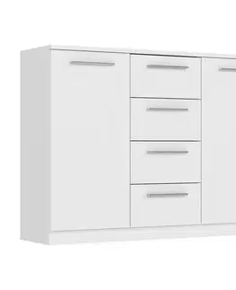 Komoda 2 dvere + 4 zásuvky SURREY biela