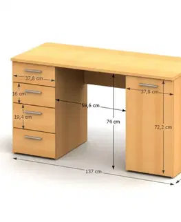 Písací stôl EUSTACH NEW Tempo Kondela