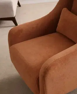 Kreslo ušiak Hera - Orange, Black