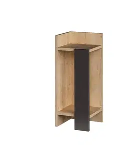 Nočný stolík Elos left - Oak, Anthracite