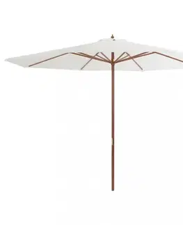 Slnečník Ø 350 cm látka / drevo Dekorhome