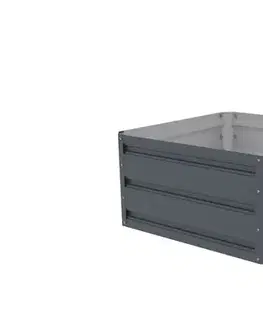 Vyvýšený záhon pozinkovaný plech sivá Rojaplast