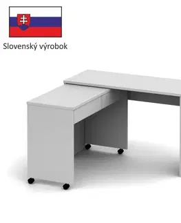 KONDELA Versal New rozkladací pc stolík biela
