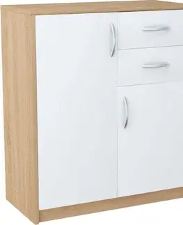 ANES komoda 2D2S, dub sonoma/biela