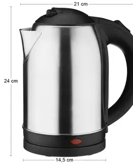 NABBI Oscar nerezová rýchlovarná kanvica 1,8 l nerezová / čierna