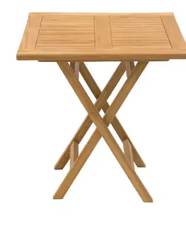 DEOKORK Záhradný skládací stôl ILLA 70x70 cm (teak)