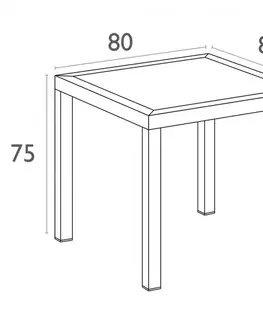 Záhradný stôl 80 cm