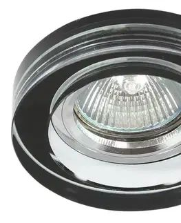 Stropné svietidlo čierne okrúhle sklo MR16 50W SS-31