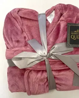 Župan z mikrovlákna Queen Ružový TiaHome - M