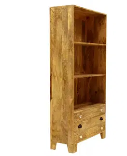 Knižnica Manu 90x180x35 indický masív mango