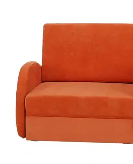 KONDELA Mili 1 rozkladacie kreslo s úložným priestorom oranžová