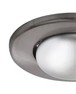 Stropná lampa, saténový nikel, okrúhla, OZS-01
