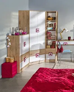 Šatníková skriňa NIKOL 01, dub svetlý