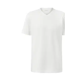 Tričká s výstrihom do V, 2 ks, biele