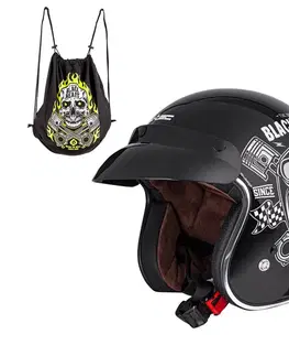 W-TEC Black Heart V541 Black Heart Skull, čierna lesk - S (55-56)
