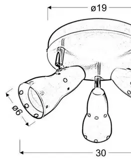 Stropné svietidlo plafond 3x40W E14 biele