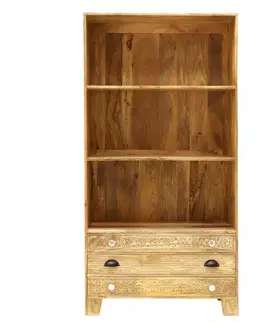 Knižnica Manu 90x180x35 indický masív mango