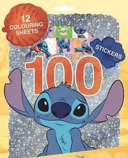 100 samolepiek s maľovankovými listami Lilo & Stitch