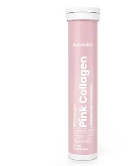 BeastPink Šumivý Pink Collagen 20 tab. jahodová malina