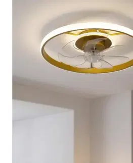 BRILAGI - LED stmievateľný stropný látor LED/66W/230V 55 cm biela/zlatá + diaľkové ovládanie WF-OSD-176-GLD