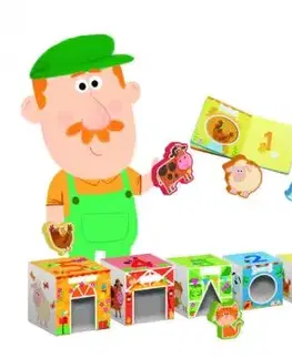 Knižka a stavebné kocky: Farma