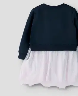Detské NAME IT teplákové šaty s tylovou sukňou
