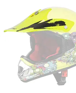 W-TEC Náhradný šilt na detskú prilbu V310 Zombie Neon Green