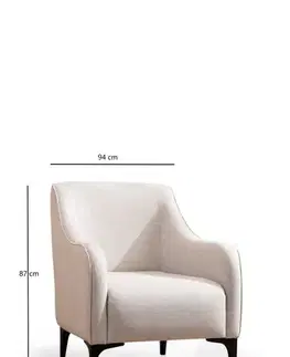 Kreslo ušiak Belissimo - Off White