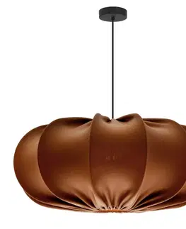 Škandinávska závesná lampa CAFEE' s hnedým tienidlom v moka štýle 52 cm - minimalistické stropné osvetlenie v japonskom štýle E27